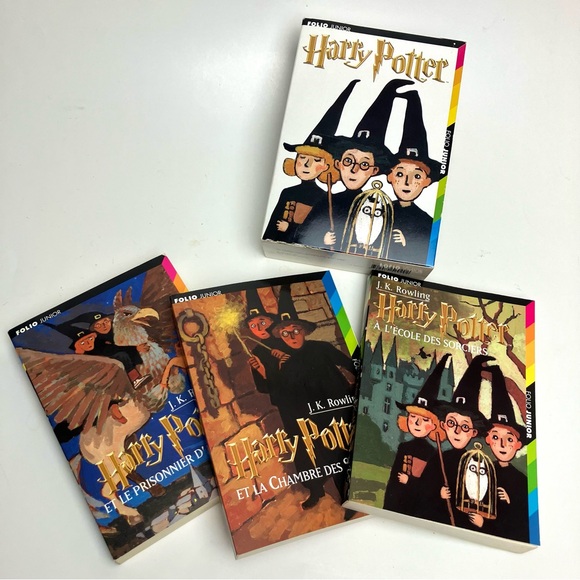 Coffret Vintage Harry Potter Livres 1-3 French Book Set 1999 2001 J.K. Rowling - Picture 1 of 12
